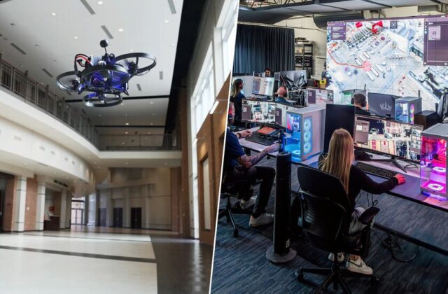 Drones armados con gas pimienta y que hacen placajes: los nuevos 'ángeles de la guardia' para combatir los tiroteos escolares en EEUU