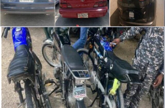 DICRIM recupera vehículos y cuatro motocicletas robados durante operativos en San Cristóbal