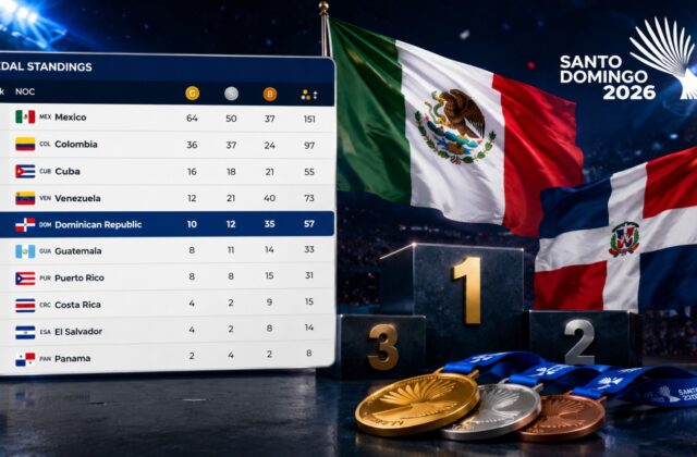 RD cierra este miércoles en quinto lugar; México amplía dominio medallero SD 2026