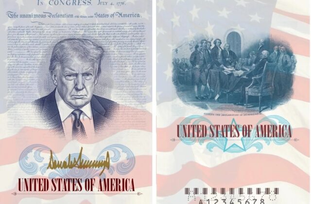 Estados Unidos expedirá desde el 8 de agosto pasaportes con imagen de Trump