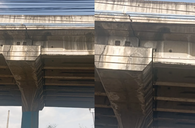 Ciudadanos alertan sobre grieta en viga del elevado de las avenidas Máximo Gómez y Nicolás de Ovando