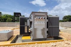 Franklin Romero informa avances en subestación eléctrica del Bajo Yuna; transformador ya fue instalado