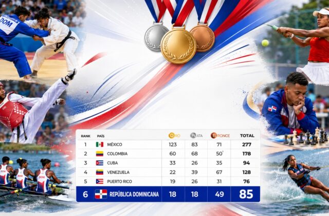 RD logra este martes tres medallas y completa 85; se mantiene sexta en Santo Domingo 2026