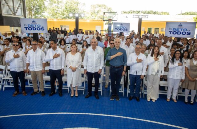 Abinader inaugura techado del Politécnico Mercedes Morel que beneficiará a más de 600 estudiantes en La Vega