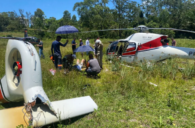 Cuatro personas mueren tras estrellarse un helicóptero en área boscosa de Río de Janeiro