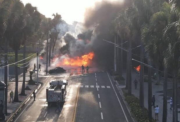 Autoridades reportan dos muertos tras incendio de camión en la avenida George Washington