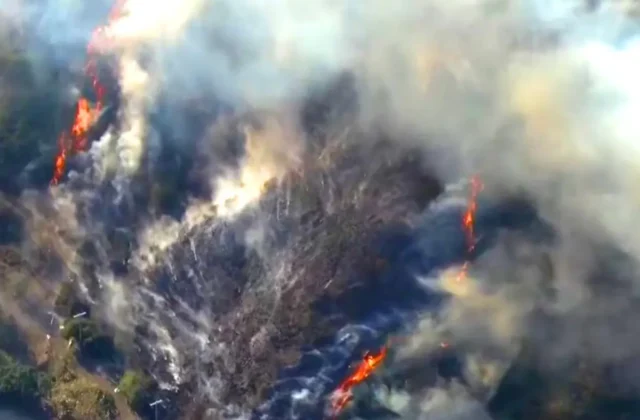 Incendio se propaga cerca del Getty Center y la autopista 405 y causa congestión vehicular