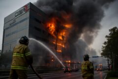 Incendio de un centro logístico surcoreano entra en el tercer día ante temor a un derrumbe