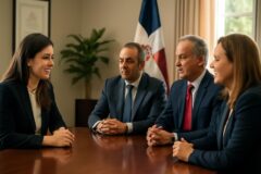 Gisel Castillo justo a miembros del cuerpo consular de República Dominicana en Miami - Periódico elDinero