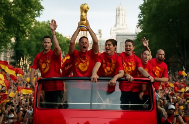 Empieza el recorrido de la selección española por Madrid para celebrar el Mundial