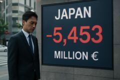 Japón registró un déficit comercial de 5.453 millones de euros en primera mitad de 2026