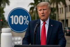 Trump anuncia aranceles del 100% para medicamentos genéricos en 2028