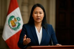 Fujimori inicia su mandato en Perú enfocada en combatir el crimen y reducir desigualdades