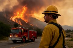 Empiezan a contener el incendio que ha forzado miles de evacuaciones en el oeste de EE.UU.