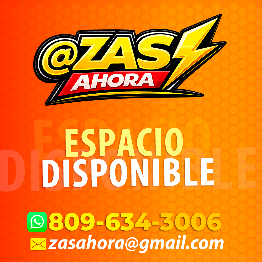 Espacio publicitario disponible en ZAS Ahora. Contáctanos.