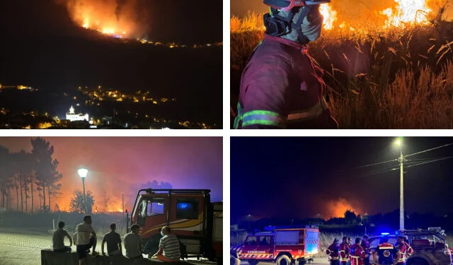 Tres bomberos con heridas graves y viviendas evacuadas en Portugal por los incendios
