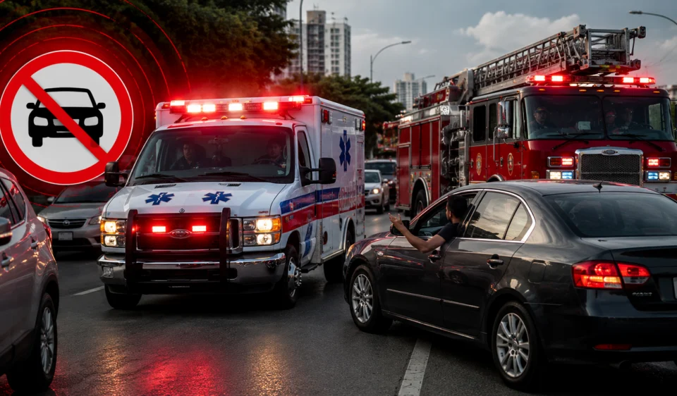 ¡Cuidado! Obstruir vehículos de emergencia se castigará hasta con tres años de prisión