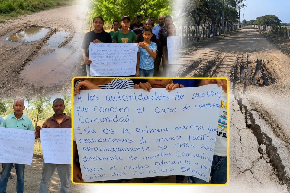 Comunitarios de Los Cerros de Aminilla, en Dajabón, reclaman ser incluidos en plan de asfaltado