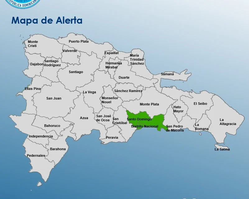 COE coloca en alerta verde a SD y DN por onda tropical y vaguada