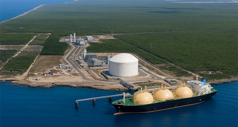 Presidente Abinader visita construcción central termoeléctrica Generadora San Felipe Andrés I, que aportará 467 MW al sistema eléctrico - Presidencia de la República Dominicana