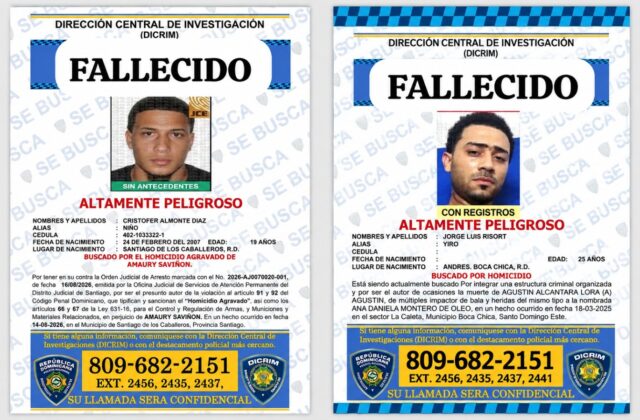 Otros dos fallecen en intercambio de disparos en SPM y Santiago 