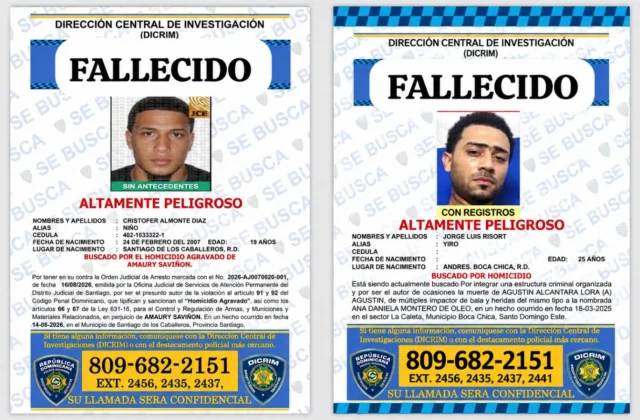 Otros dos fallecen en intercambio de disparos en SPM y Santiago 