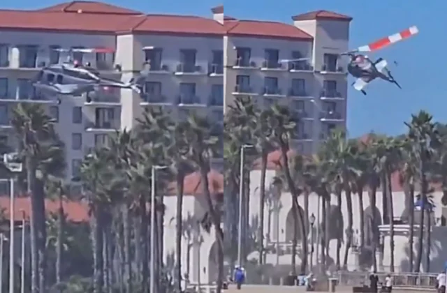 Se estrella helicóptero entre edificios en Los Ángeles y deja al menos un muerto