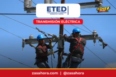 ETED · Mantenimiento eléctrico: linieros trabajando en un poste del tendido eléctrico